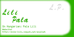 lili pala business card